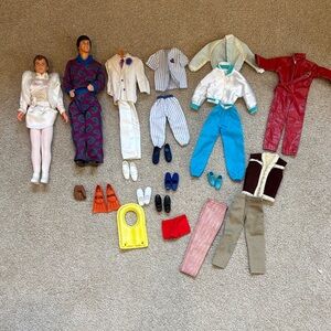 Mattel Ken Fashion Doll Set with Colorful Outfits